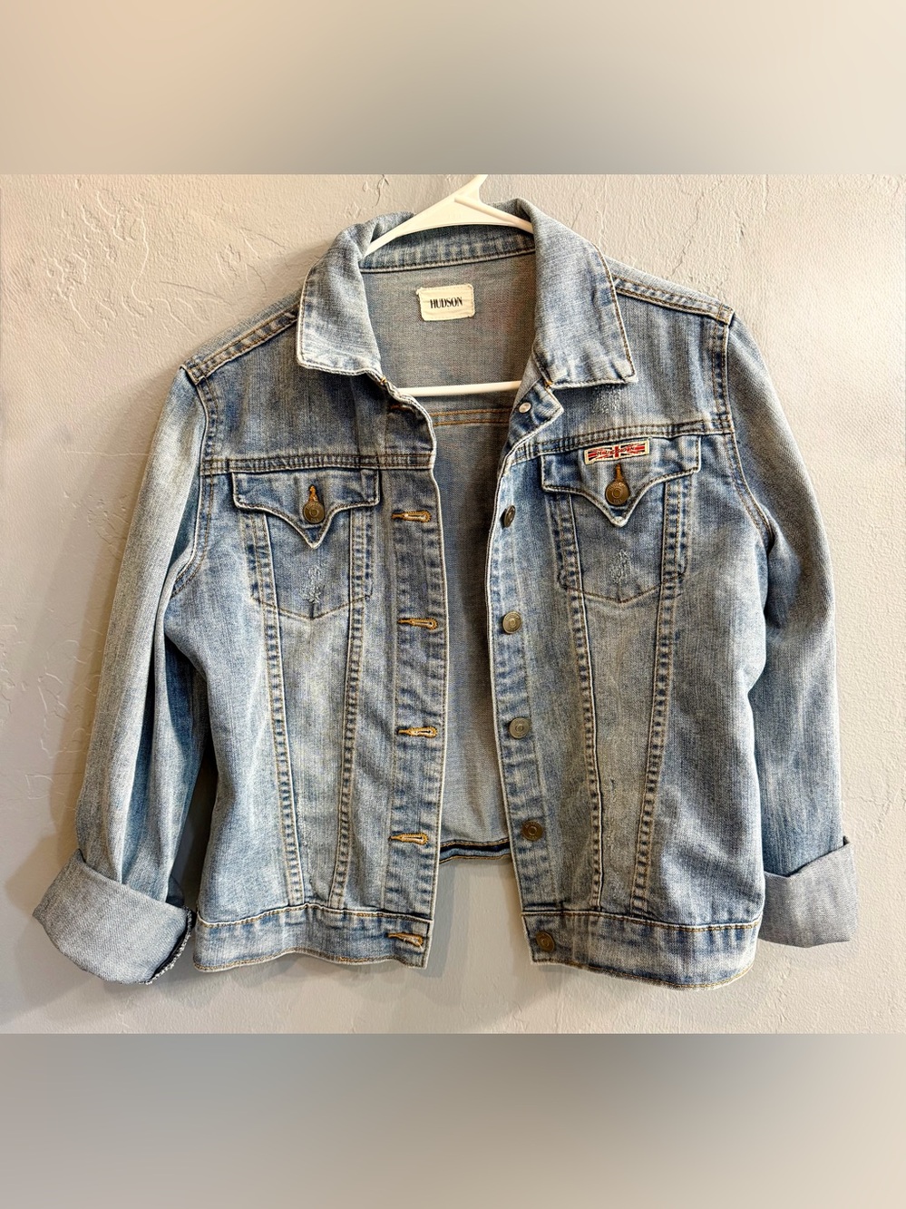 Hudson Jeans Light Wash Denim Jacket - Faded Blue